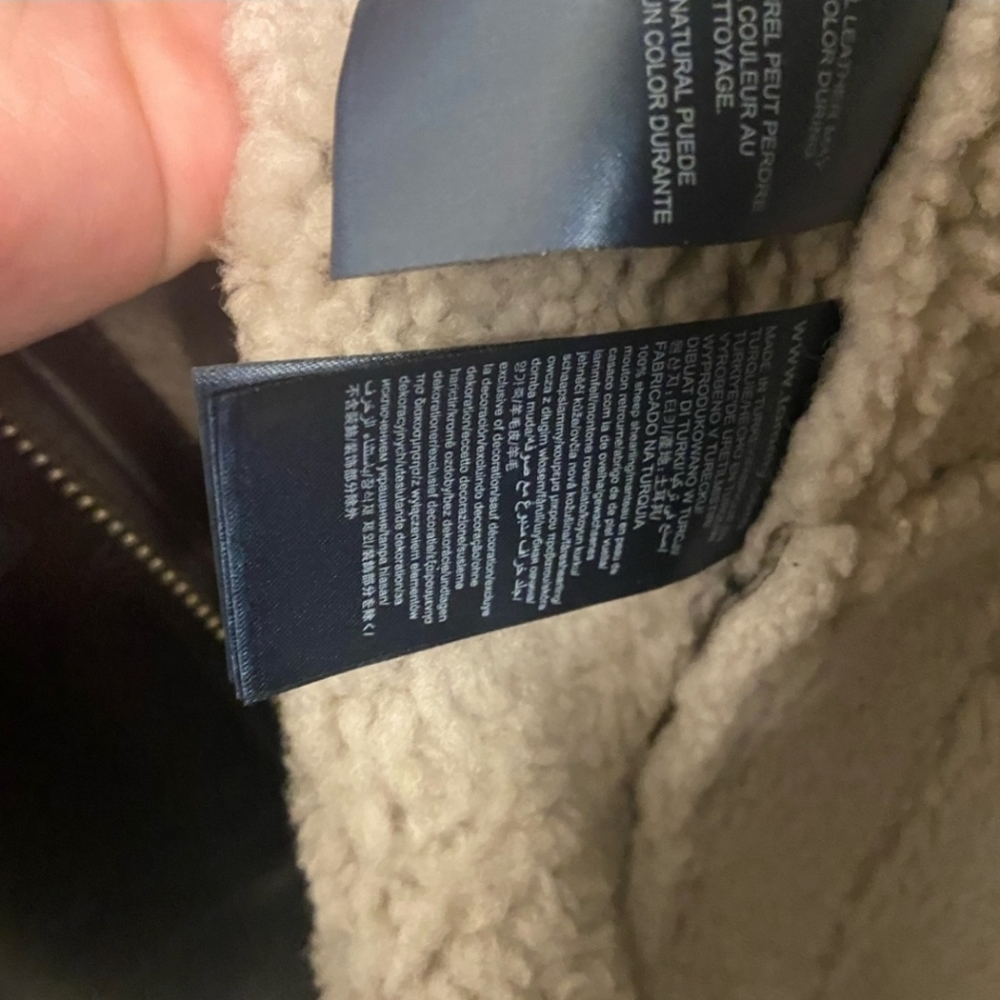 Tommy Hilfiger Collection 100% Shearling Leather Jacket - Picture 5 of 8